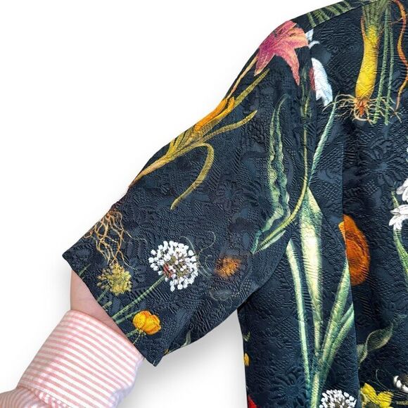 NWT Oscar De La Renta Floral Print Midi Length Dress Sz 12 - Picture 6 of 11